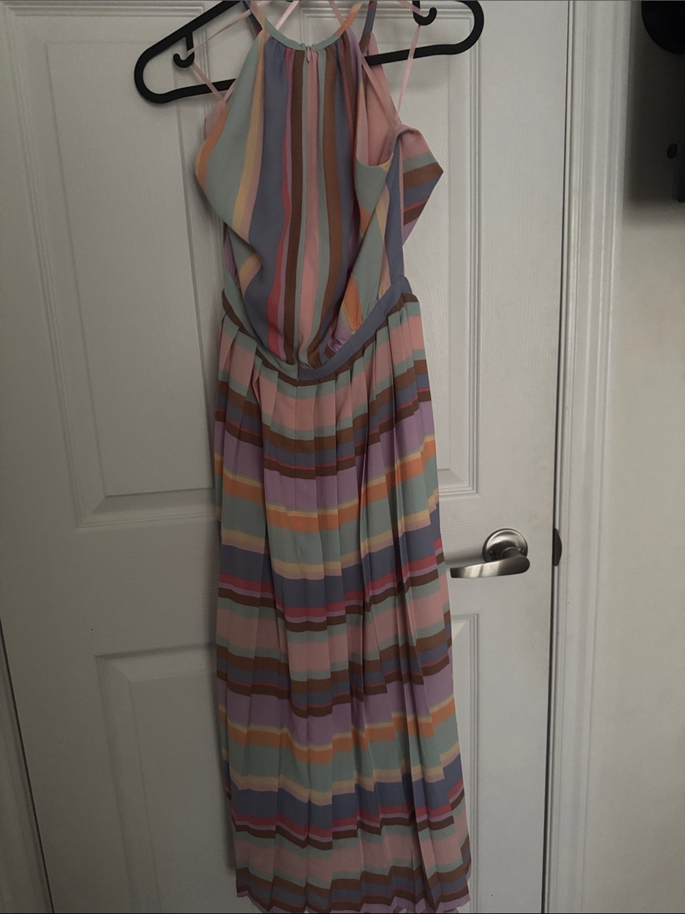 Joe Fresh Pastel Multi-Color Striped Maxi Dress